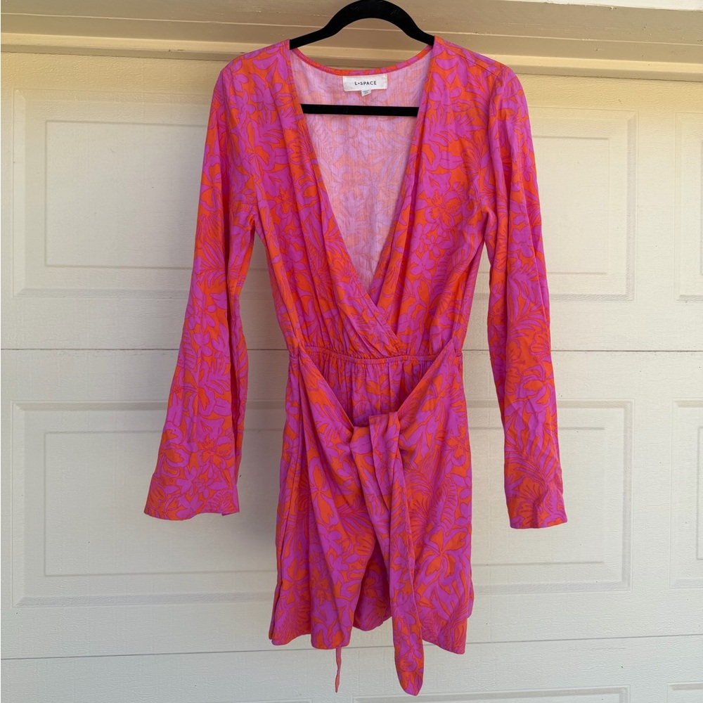 L*space Kristy Dress Small Pink and Orange